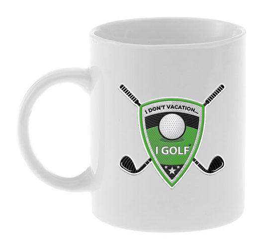 11 oz "Golf" Ceramic Coffee Cup w/Logo 1