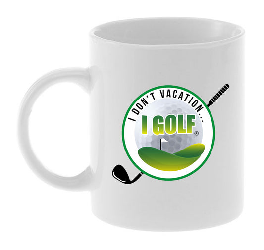 11 oz "Golf" Ceramic Coffee Cup w/Logo 2