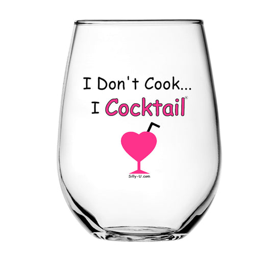 15 oz "Cocktail" Stemless Wine Glass