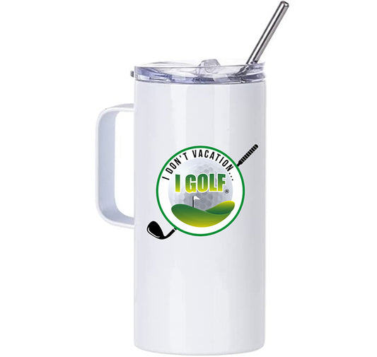 16 oz "Golf" Insulated Tumbler w/Handle Logo 2