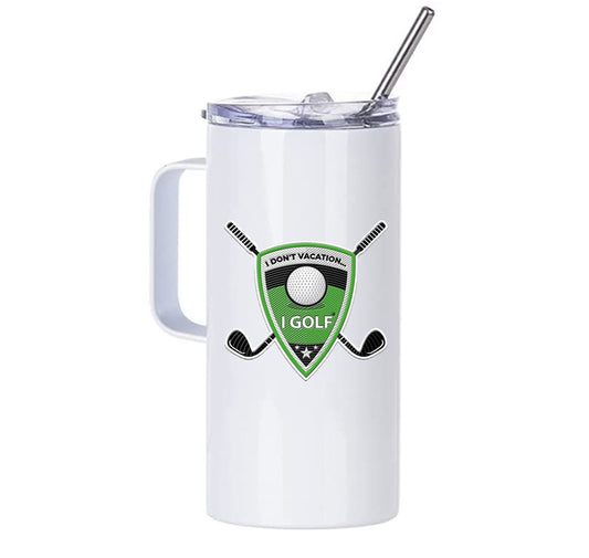 16 oz "Golf" Insulated Tumbler w/Handle Logo 1