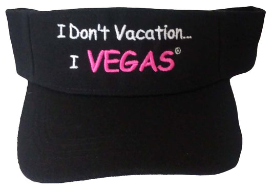 Las Vegas Black Visor - Vegas In Pink