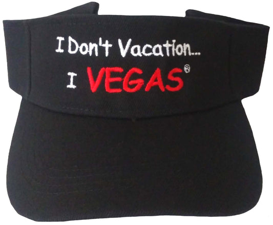 Las Vegas Black Visor - Vegas In Red