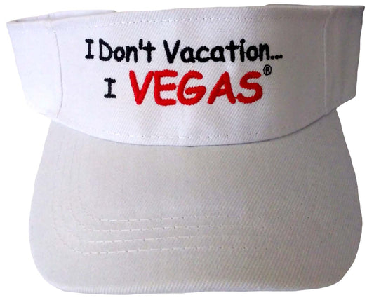 Las Vegas White Visor - Vegas In Red