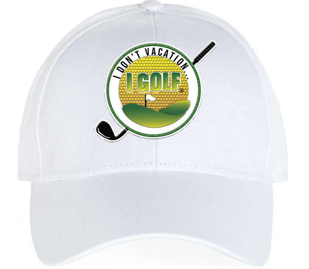 Golf White Cap w/Logo 2