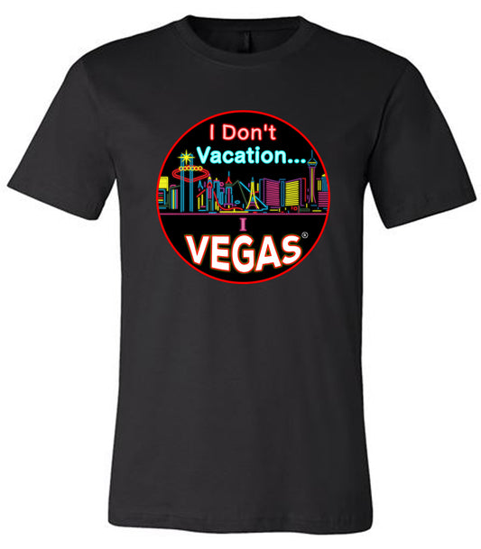 Gildan Brand "Vegas" w/Neon Scene Black T-Shirt w/Logo 2