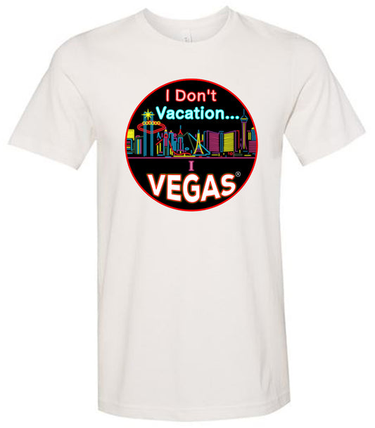 Gildan Brand "Vegas" w/Neon Scene White T-Shirt w/Logo 2