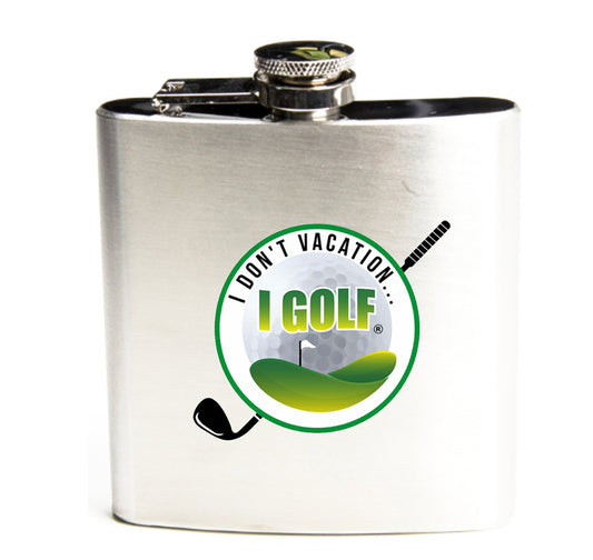 8 oz "Golf" Stainless Steel Flask w/Logo 2