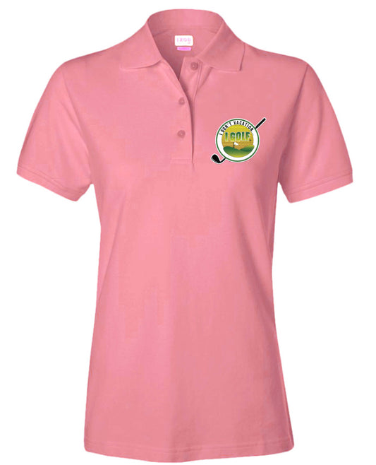 iZod Ladies Pink Golf Polo Shirt w/Logo 2