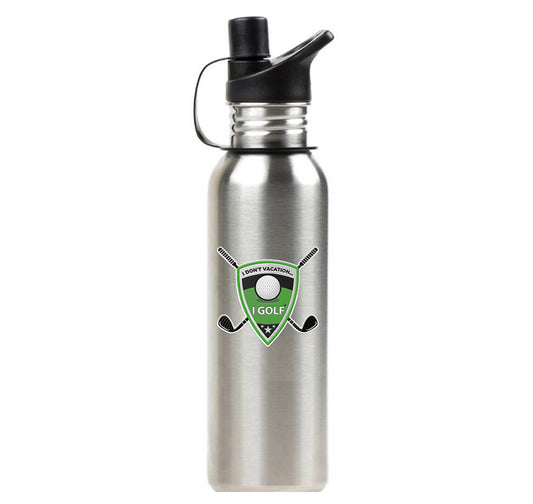 26 oz "Golf" Stainless Steel Water Bottle w/Logo 1